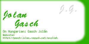 jolan gasch business card